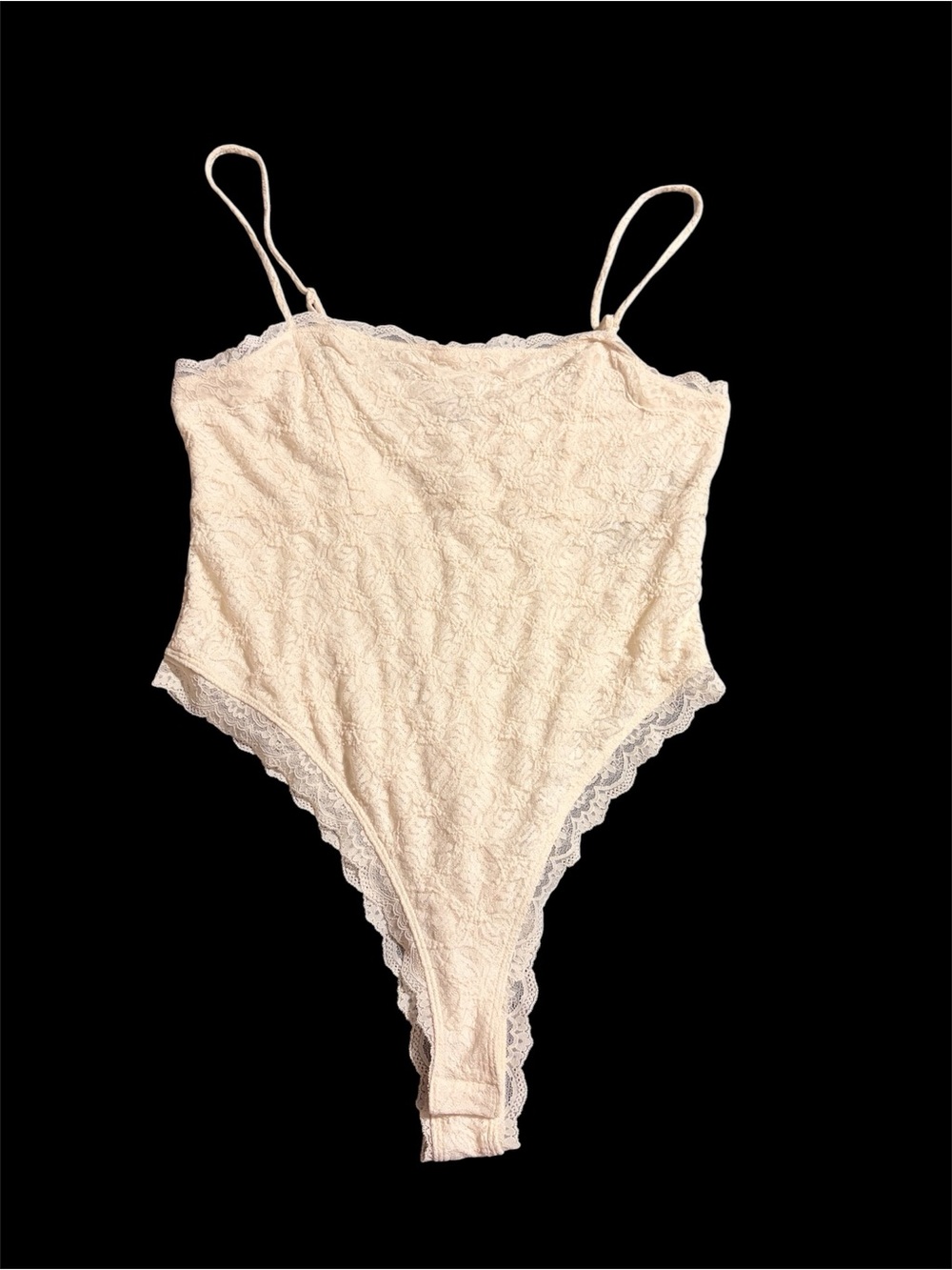 wild fable white/cream Lace Spaghetti Strap Bodysuit